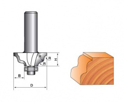 Фреза ГЛОБУС 2029 R3 кромочная фигурная с нижним подшипником